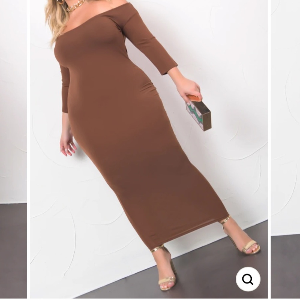 REBDOLLS "IT'S THE TRUTH" OVER THE SHOULDER MAXI DRESS - Size 5x